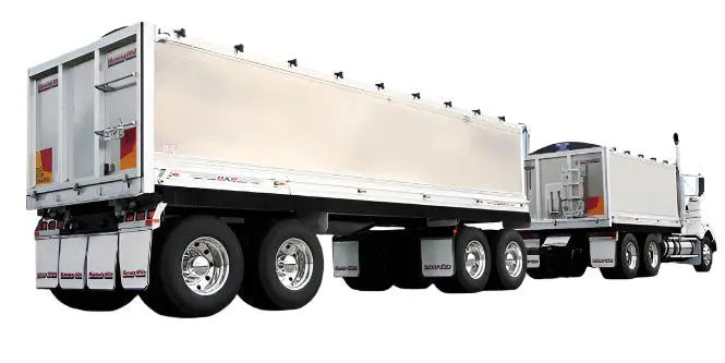 Truck and dog trailer washing